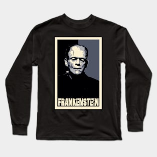 Frankenstein Pop Art Style Long Sleeve T-Shirt